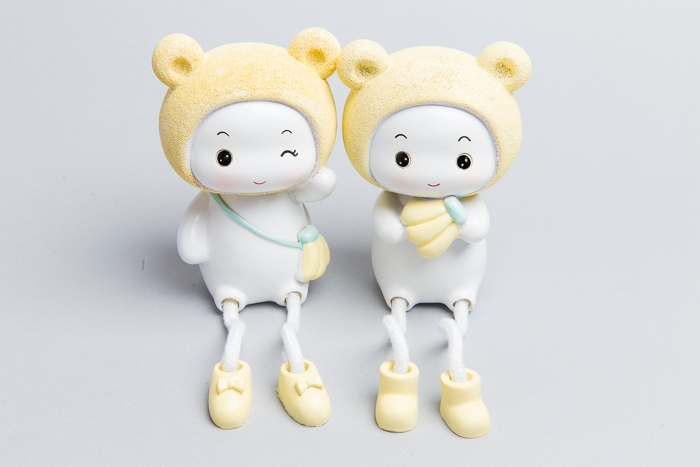 Фигурки  2шт. Мишки 7,5х7х12см 5002 желтый