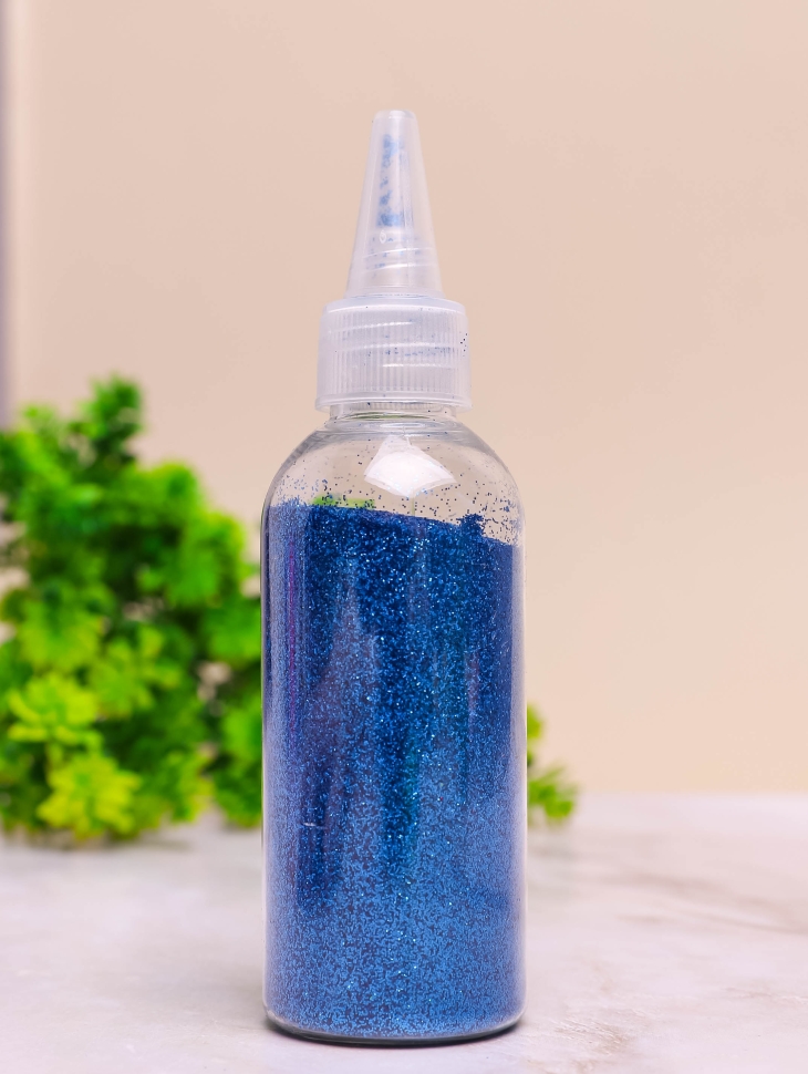 Блестки 80г К с дозатором синие Блестки 80г К с дозатором синие