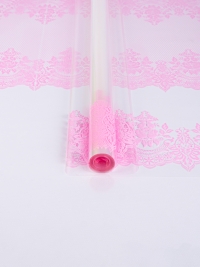 Пленка цветная 60см Ажур розовый жемчуг