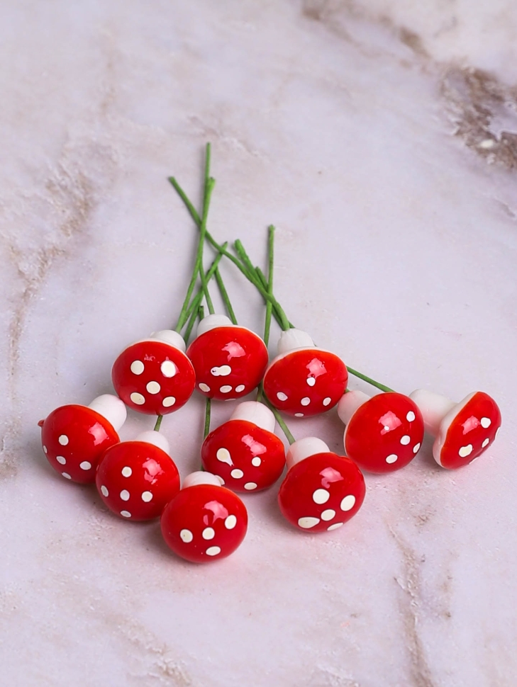 Мухомор 2см набор 10шт