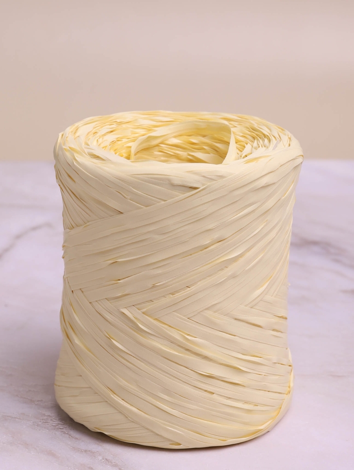 Рафия синтетическая, 200м PL 04 кремовая