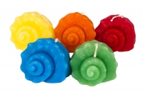 Свеча декоративная Ракушка микс h45мм d75х50мм