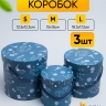 Коробка цилиндр набор из  3шт. 18,3х17,2см 9144-814-42