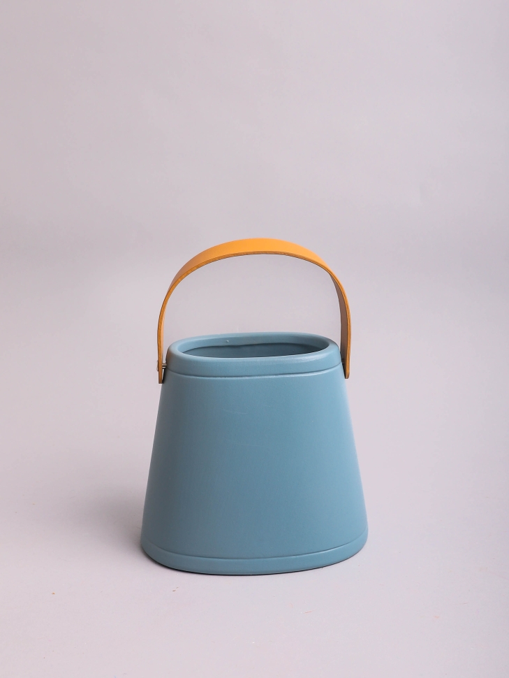 Кашпо керамика сумка 18х12х16,5см ZY2232 голубой