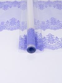 Пленка цветная 60см Ажур сиреневый классик