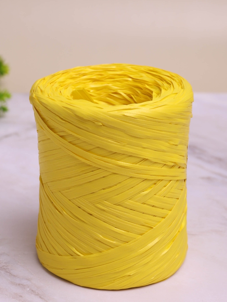 Рафия синтетическая, 200м PL 07 лимонная