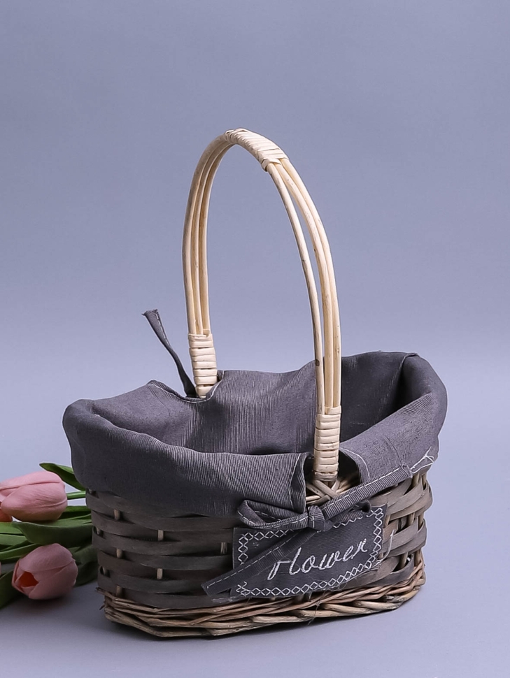 Корзина плетеная (ива) D25x16,5xH14х10x30см YM-151603