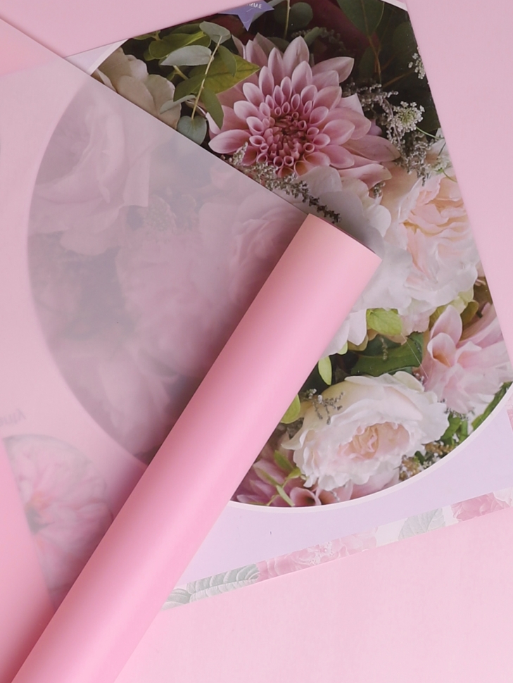 Пленка матовая 40мкм 58см х 10м Воздух розовый светлый Пленка матовая 40мкм 58см х 10м Воздух розовый светлый