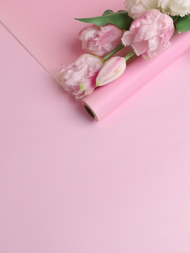 Пленка матовая 40мкм 58см х 10м Воздух розовый светлый Пленка матовая 40мкм 58см х 10м Воздух розовый светлый