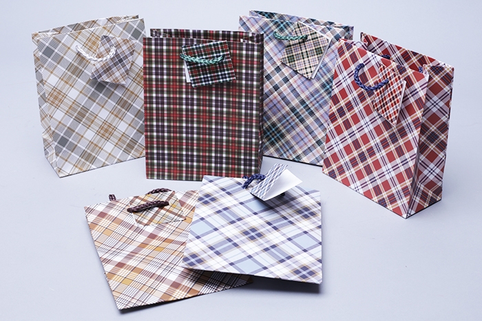 Сумочка подарочная матовая (26х32х10см) клетка Сумочка подарочная матовая (26х32х10см) клетка