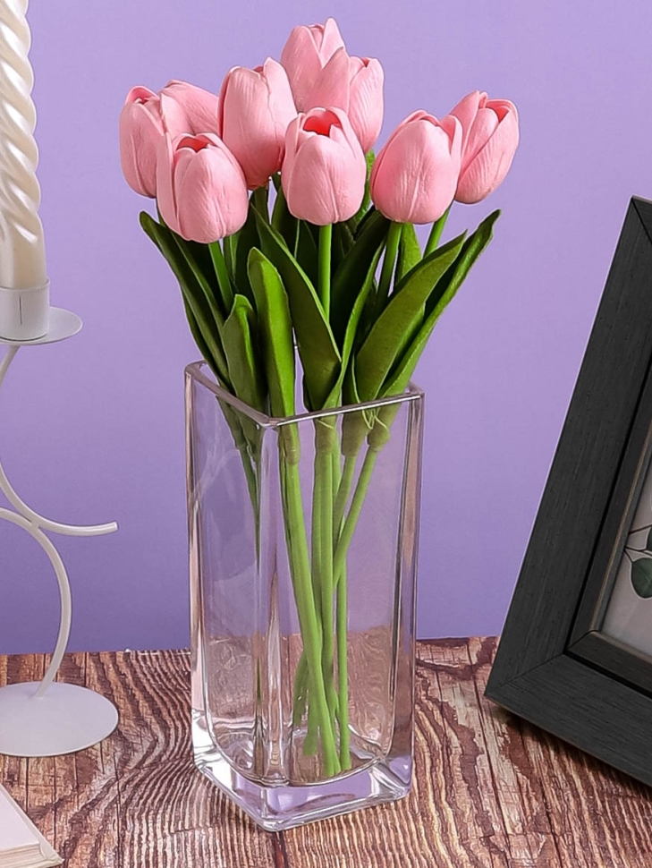 Ваза стекло Квадратная H19,5х7,5см К