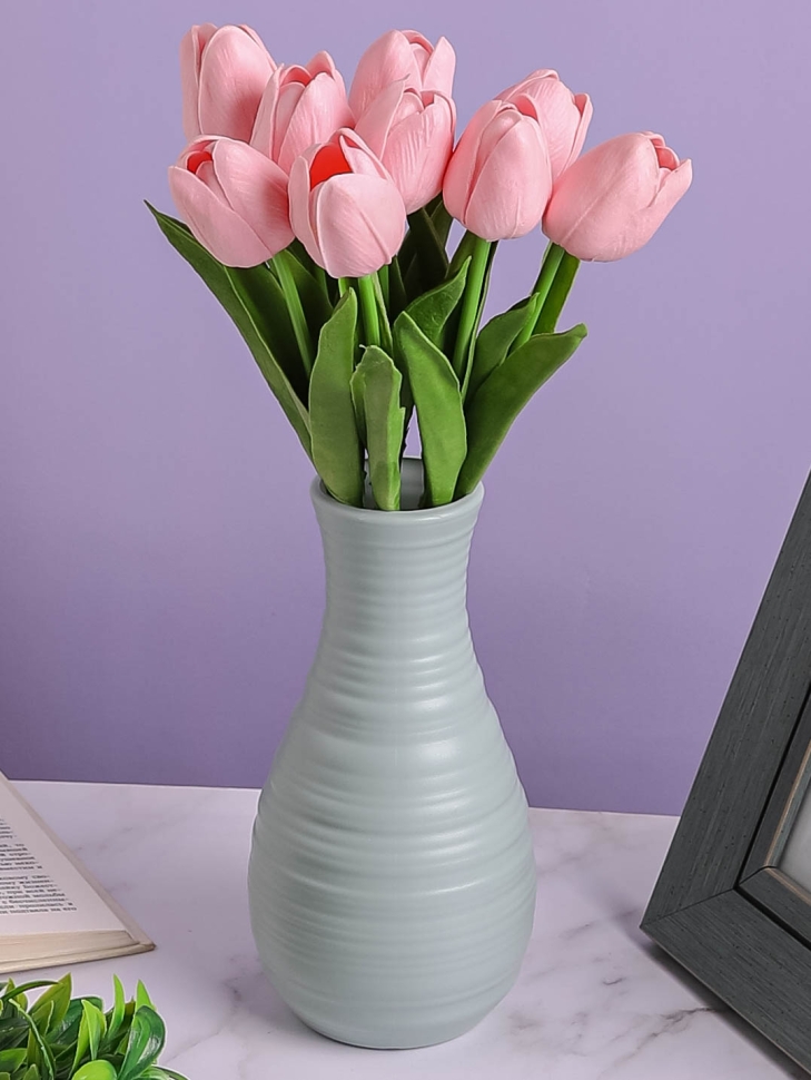 Ваза пластиковая H20 х D5,8х7,5см AS3500 голубой