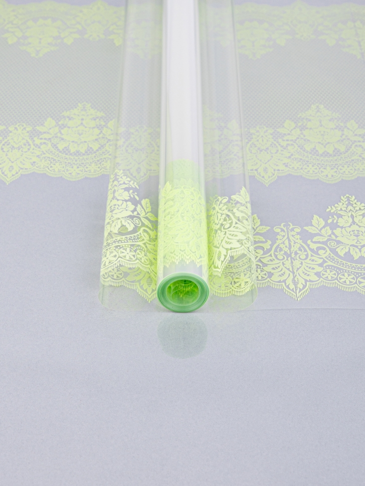 Пленка цветная 60см Ажур зеленое яблоко Пленка цветная 60см Ажур зеленое яблоко