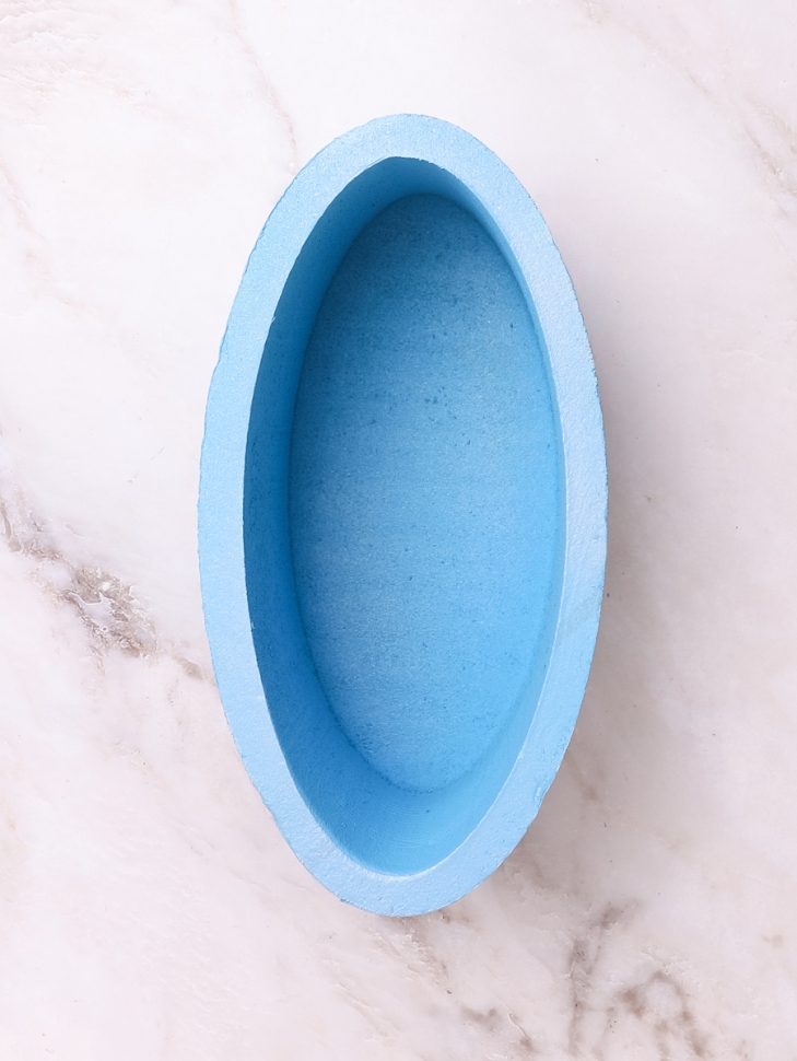 Пенобокс для цветов 16х15х10см Овальный перламутр голубой Пенобокс для цветов 16х15х10см Овальный перламутр голубой
