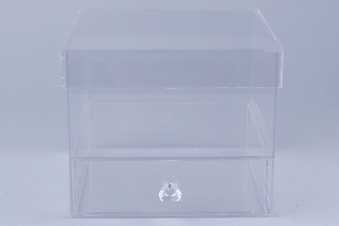 Коробка акриловая 18х18х15см прозрачная с ящиком Коробка акриловая 18х18х15см прозрачная с ящиком