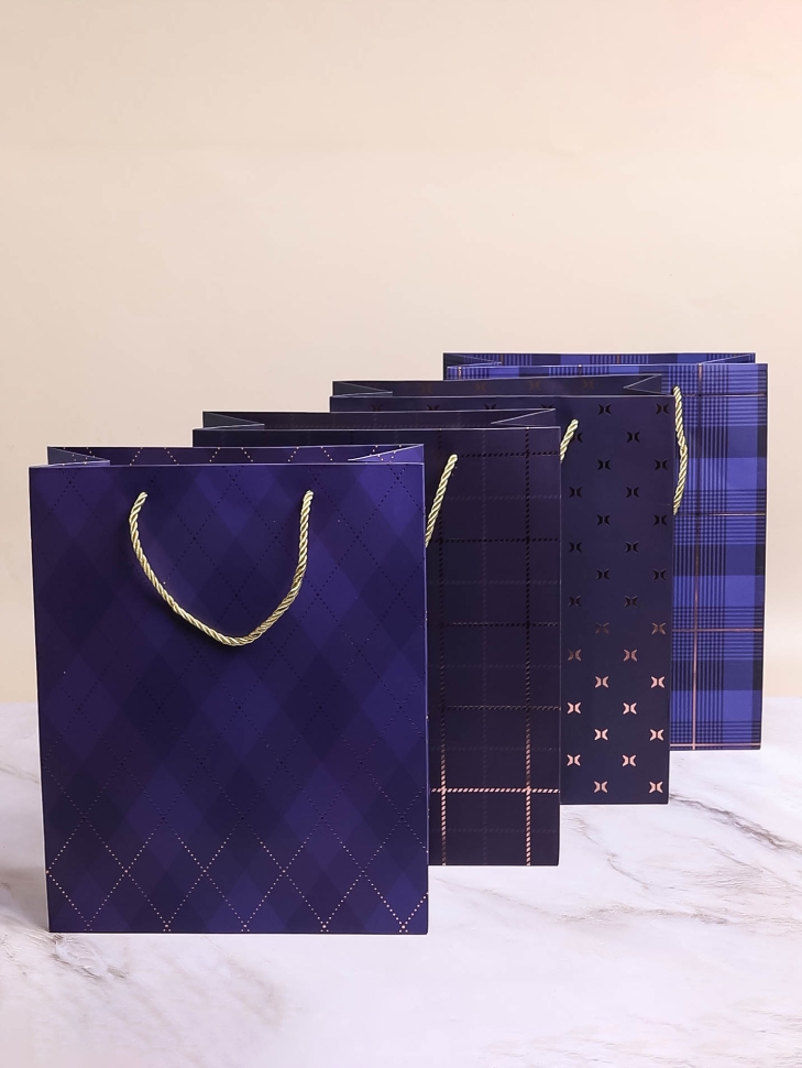 Сумочка подарочная 26х32x12см M99 синий микс Сумочка подарочная 26х32x12см M99 синий микс