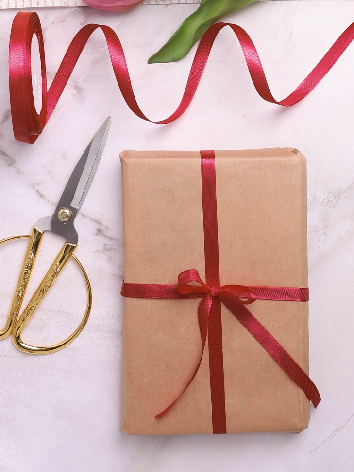 Лента атласная 10мм х 25ярд JD бордовый Лента атласная 10мм х 25ярд JD бордовый