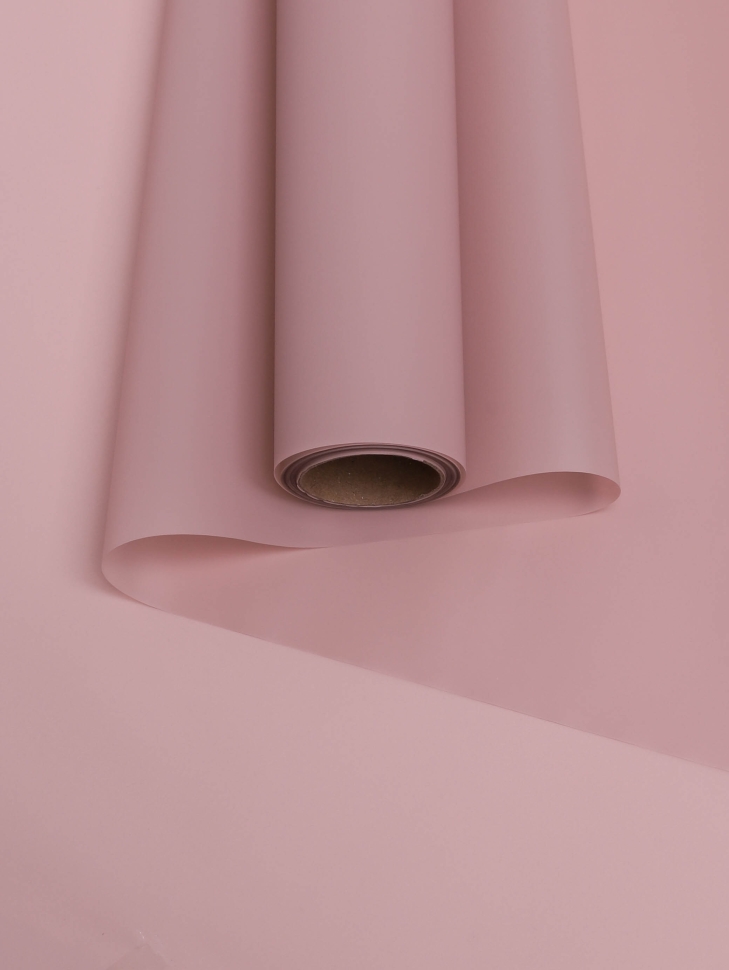 Пленка матовая 40мкм 58см х 10м Воздух розовый пыльный