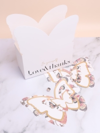 Плайм пакет для цветов прямоугольник H20,2х20,5х8см бабочка белый