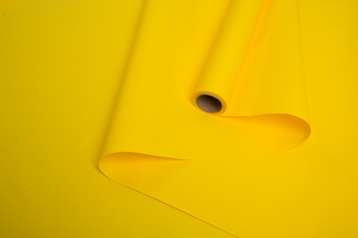 Пленка матовая  Пастель 58см х 10м на втулке, лимон