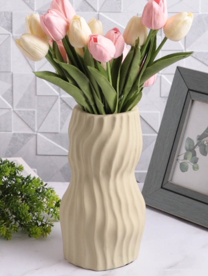 Ваза керамика 24х13см KQ650M салатовый