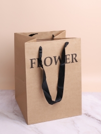 Сумочка крафт Flower 25х25х35см