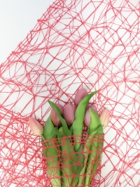 Сетка Сизаль 53см х 5ярд малиновый