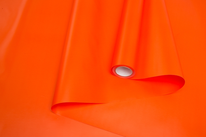 Пленка матовая  Пастель 58см х 10м на втулке, оранж