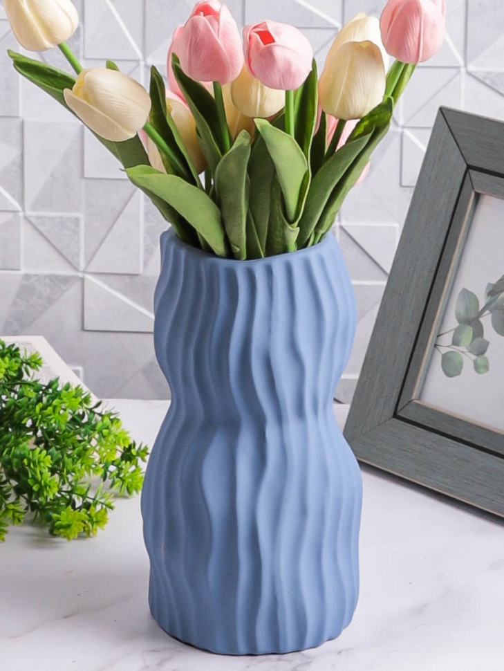 Ваза керамика 24х13см KQ650M голубой Ваза керамика 24х13см KQ650M голубой