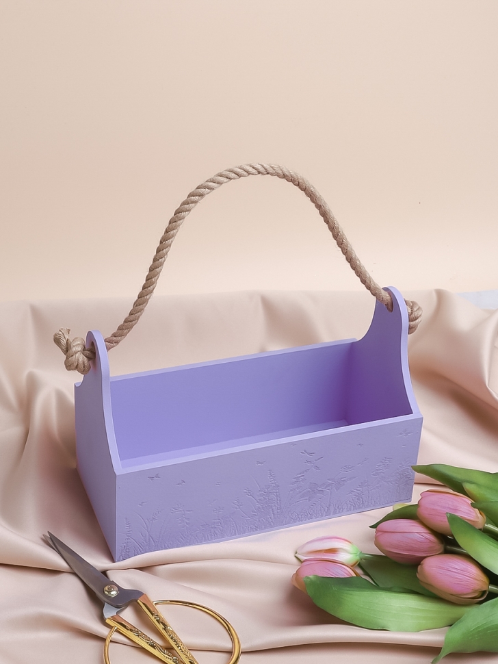 Ящик Ботаника H24,5/8.3х24,5х12,5см № 1 лаванда