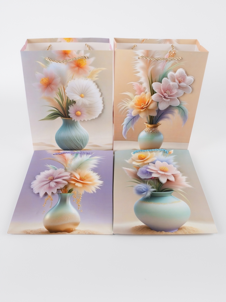 Сумочка Цветы 388-004 18х24x8,5см микс