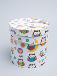 Коробка цилиндр 18,3х17,2см 9144-814-90 совы