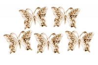 Декор металл Бабочка 2.5х3.5см 10шт золото 