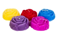 Свеча декоративная Розочка большая микс h30мм d65мм