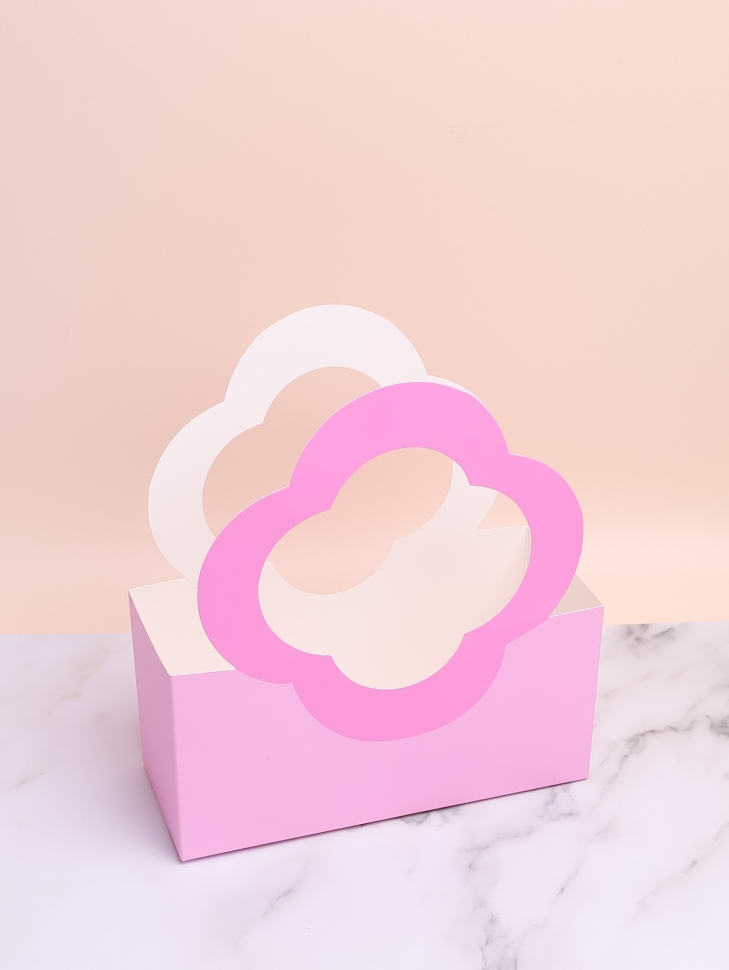 Плайм пакет для цветов прямоугольник H25х22х8см четырехлистник розовый яркий Плайм пакет для цветов прямоугольник H25х22х8см четырехлистник розовый яркий