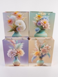 Сумочка Цветы 388-005 26х32x10см микс