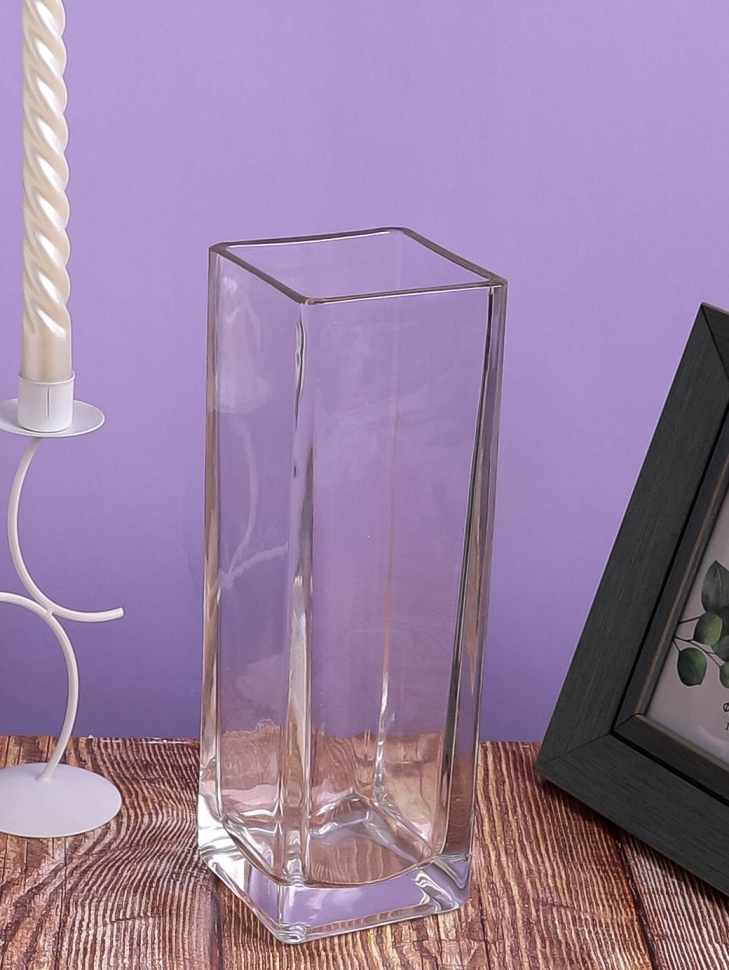 Ваза стекло Квадратная H29х9,5см К