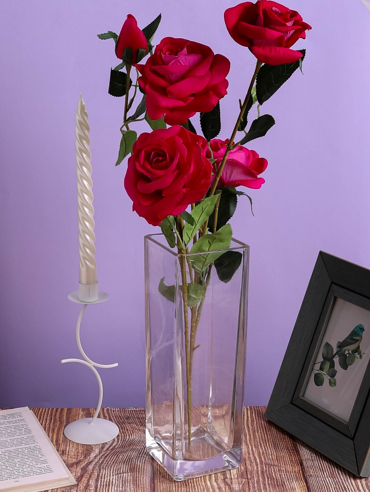 Ваза стекло Квадратная H29х9,5см К