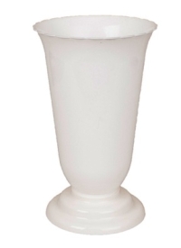 Ваза пластик гладкая D21 H35см Ромашка, белый