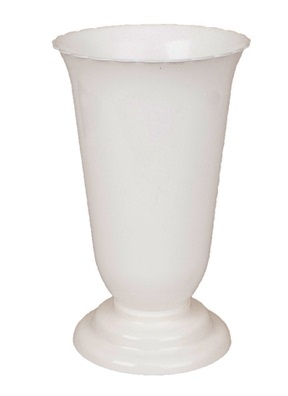 Ваза пластик гладкая D21 H35см Ромашка, белый