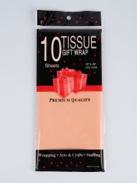 Бумага тишью  50х66см,10 лист. персиковый