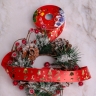 Лента НГ 2,5х3ярд красный с рисунком игрушки Лента НГ 2,5х3ярд красный с рисунком игрушки