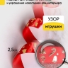 Лента НГ 2,5х3ярд красный с рисунком игрушки Лента НГ 2,5х3ярд красный с рисунком игрушки