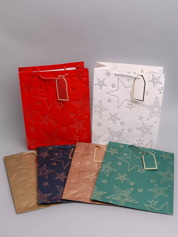 Сумочка подарочная 26х32x12см 5-007 микс