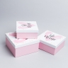 Коробка квадрат набор из 3шт 21x21x11см W71301-14AB Be mine Коробка квадрат набор из 3шт 21x21x11см W71301-14AB Be mine