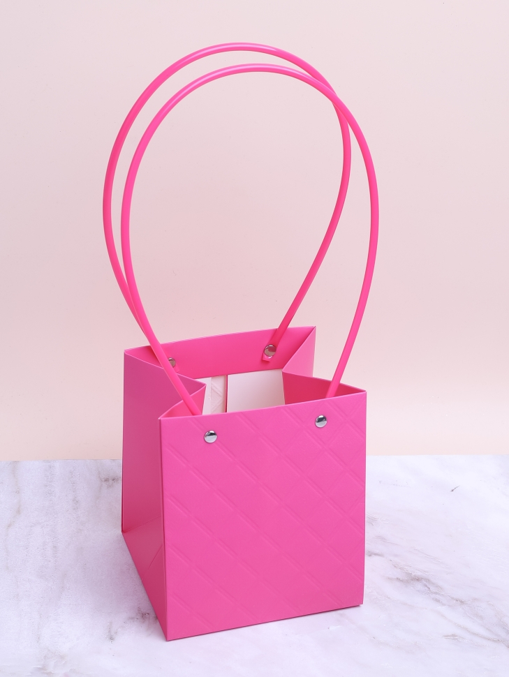 Сумочка для цветов 13х15х12,5см 3D М12 фуксия Сумочка для цветов 13х15х12,5см 3D М12 фуксия