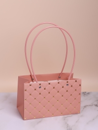 Сумочка для цветов 22х13,5х10,5см 3D М311 персиковый