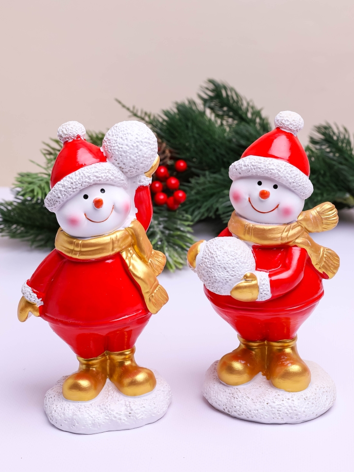 Фигурка декоративная НГ Снеговик 19х8см LNWB-8 микс