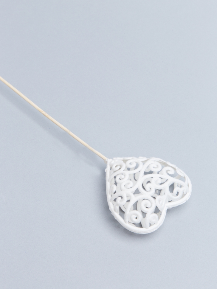 Вставка Сердце 7хH50см, резное белый Вставка Сердце 7хH50см, резное белый