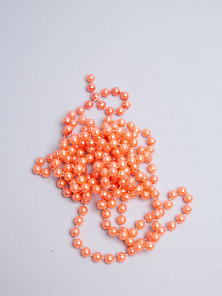 Бусы 8мм х 2м П оранжевые